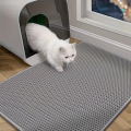 Double Layer Honeycomb Design Cat Litter Trapping Mat, Non-slip Washable Cat Cleaning Mat For Pet Toilet Kennel Litter Box. 