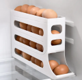 Slide Egg Storage Box Refrigerator Side Door Storage Box Automatic Scrolling Egg Holder Tray 4 Layer Rolling Egg Dispenser Rack-The Asia Express. 