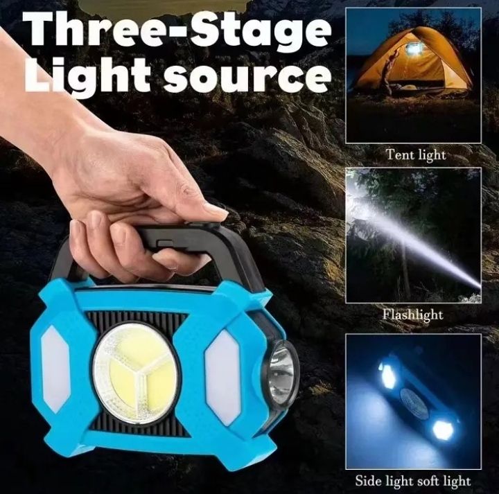 Solar Rechargeable Flashlight - Multifunction torch -Solar Rechargeable Flashlight - 4 in 1 Functions - Solar Rechargeable - Best Backup Best in Blue Green Colour Bright Light Flash Light Matt Finishing Side Lights