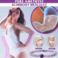 Natural Amethyst Body-purify Slimming Bracelet Stone Energy Yoga Bracelets for Women Weight Loss Bracelet Fatigue Relief Healing.