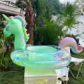 Swim Ring Inflatable Pool Float Baby Rainbow Sequined Unicorn for Kids Swimming Circle Children Swim Ring Pool Toys Floating.