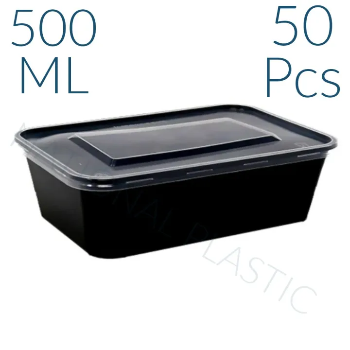 Rectangular%20Disposable%20Black%20Conatainer%20with%20Lid%20Pack%20of%2050%20pcs%20-%20Image%202