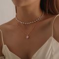 Fashion Beaded Pearl Necklace For Women Kpop Crystal Pendant Charm Pearls Choker Bead Necklaces Jewelry - Breslet For Women. 