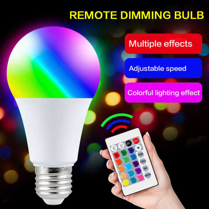 5W remote control control LED bulb E27 with color of Solar System with RGB color changing light suitable for room, bedroom, smart light bulbs, dimmers, low power flashlight, bedroom selfie light