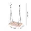 Pet Hamster Wooden Swing Toy for Small Pet Squirrel Golden Bear Guinea Pig Pet Cage Accessories Parrot Seesaw Wooden Bridge Toy. 