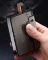 Focus cigarette case dispencer with refillable lighter available in 4 colours. 