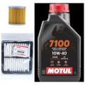 Motul 10W40 7100 fully synthetic engine oil service Combo for Gixxer. 