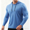 Running Long Sleeve T Shirt Men Sportswear Hooded T-shirt Elastic Jersey Gym Fitness Male Tops Tee Training Sport Tracksuit Men. 