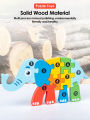3D Wooden Puzzles Educational Cartoon Animals Early Learning Cognition Intelligence Puzzle Game For Children Toys.