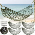 Garden Outdoor Thickened Nylon Rope Hammock Indoor Mesh Hammock Portable Simple Hammock Swing Chair. 