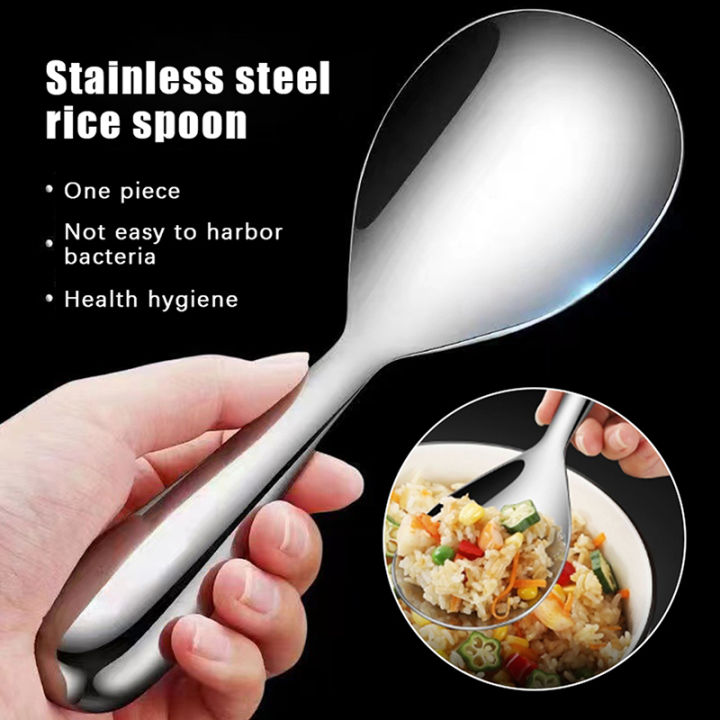 Stainless Steel Rice Spoon Household Rice Shovel Thickened Non-stick ...