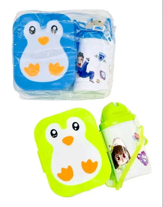 Water Bottle And Lunch Box Set / Combo Pack / Kids Drink Bottle And ...