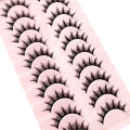 Eyelashes 10 Pairs Mange Lashes 3D Cat Eye Lashes Faux Mink Lashes Natural Fluffy False Eyelashes Wispy Makeup Tools. 