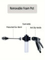 1Pc High-Pressure Car Wash Water Gun with Storage Foam Can, Multi-Functional Garden, Adjustable Rod Sprayer for Car Garden Cleaning Tool. 