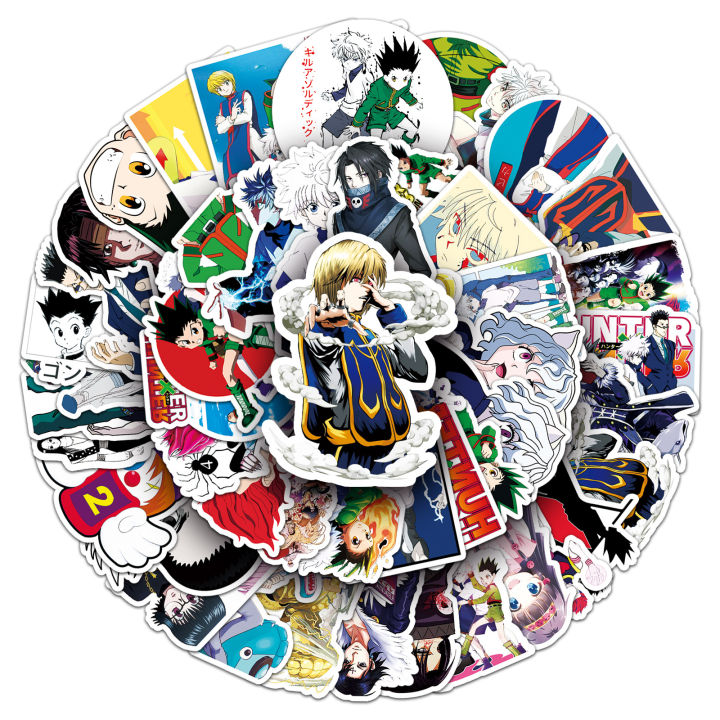 50Pcs%20Hunter%20X%20Hunter%20Anime%20Stickers%20Pack%20Cartoon%20Character%20Decoration%20Laptop%20Skin%20Waterproof%20Phone%20Case%20Cute%20Stickers%20-%20Image%202