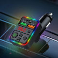 Car Bluetooth Adapter 5.3 FM Radio Transmitter MP3 Music Player Handsfree Calling Audio Receiver Type-C PD USB Car Quick Charger.