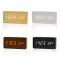 Digital Alarm Clock Wooden LED Table Clock with Temperature for Bedroom Office Travel Desk Decorations. 