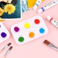 2/8/12/20/50/100 Pcs White Plastic Paint Palette 6 Well Watercolor Palette Rectangular Paint Tray Paint Mixing Palette.