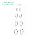 5 Pairs 14K Gold Plated Huggie Hoop Earrings for Women Men Small Hoops, Everyday Jewelry Multiple Piercing Stack Set.