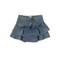 Spice Girls Denim Skirt Anti-Slip Double Denim Skirt Women's Stretch High-Waisted Slimming A-Line Cake Skirt.
