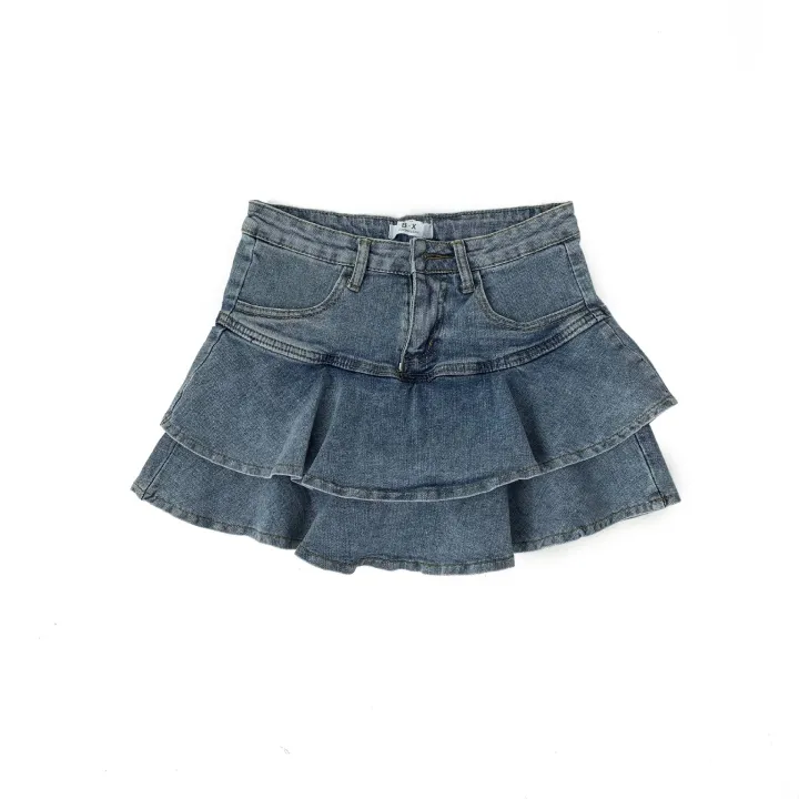 Spice%20Girls%20Denim%20Skirt%20Anti-Slip%20Double%20Denim%20Skirt%20Women's%20Stretch%20High-Waisted%20Slimming%20A-Line%20Cake%20Skirt%20-%20Image%202