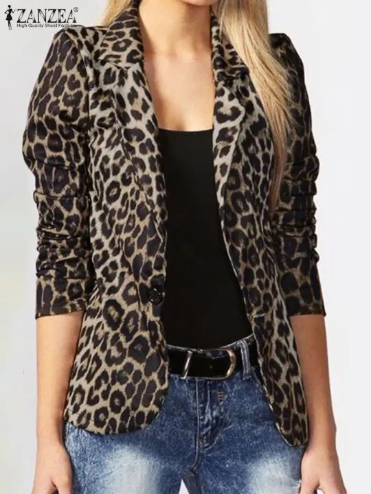 ZANZEA%20Leopard%20Print%20Lightweight%20Blazer%20for%20Women%20Autumn%20Notched%20Lapel%20Long%20Sleeve%20with%20Shoulder%20Pad%20Woman%20Commute%20Outerwear%20-%20Image%204