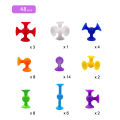 Suction Cup Building Blocks Soft Throw Set for Kids A Fun Parent Child Interactive Game Educational Construction Toys.