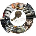 Motorcycle Exhaust Heat Shield Thermal Tape Heat Wrap Fiberglass With Stainless Ties for Motocross ATV 2.5cm*5M Protection Moto. 