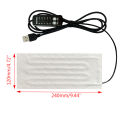 5V USB Heating Pad 24x12cm Electric Heater Pad Winter Warm Carpet Carbon Fiber Heating Film Hand Warmer For Neck Pillow Heating. 