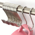 10pcs Heavy Duty Stainless Steel S-Hooks with Anti-Scratch Caps - Adjustable, Wall-Mounted Organizer for Accessories. 