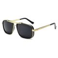 1/2/3PCS New Style Stylish Retro Car Sunglasses Thickened Double Beam Punk Men's Metal Sunglasses 877.