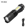 LED Strong Light Flashlight USB Rechargeable Mini Portable Ultra Bright Pocket Small Home Remote Outdoor Lighting Small Handligh.