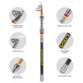 Lixada Telescopic Fishing Rod and Reel Combo Full Kit Carbon Fiber Fishing Rod Pole + Spinning Fishing Reel + Fishing Tackle Set. 
