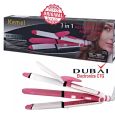 Kemei Hair straightener 3 in 1 Hair Curler Iron km-1213. 