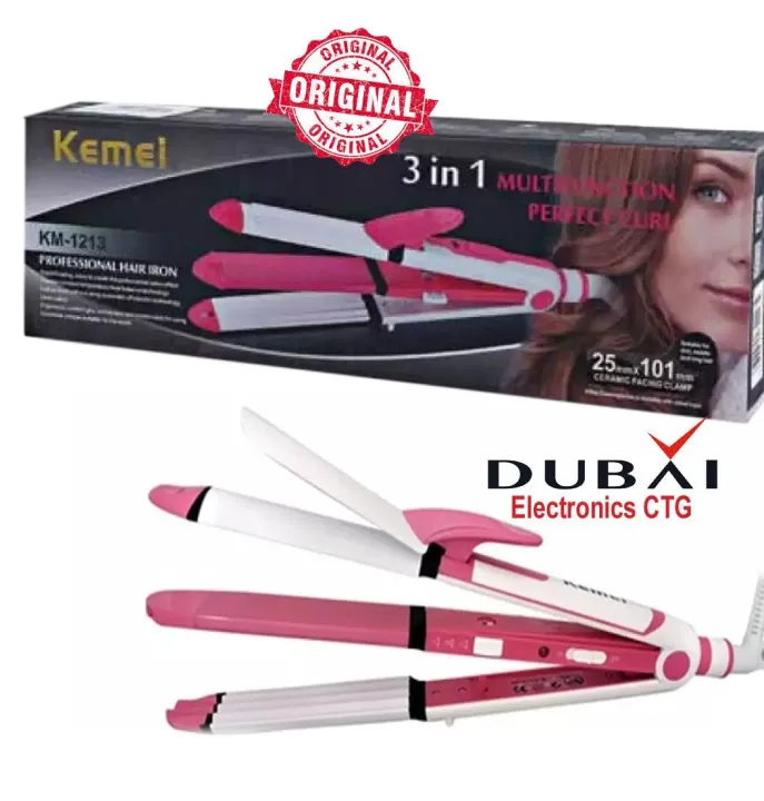 Kemei%20Hair%20straightener%203%20in%201%20Hair%20Curler%20Iron%20km-1213%20-%20Image%203