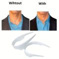 Adjustable Collar Support Brace - Invisible Neckline Enhancer for Shirts & Suits, Durable Plastic, Hand.