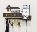 Wooden wall keychain and mobile phone holder wood wall keychain wood mobile charging stand keyholder. 