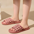 Indoor Slippers Lightweight Soft Cotton Floral Floor Shoes Fashion Retro Home Slippers Antislip  Couple Shoes. 