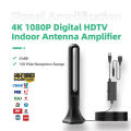 25dBi HDTV Indoor Antenna Amplifier - 4K 1080P Digital, 150 Mile Long Range Satellite Receiver - Free Channel Access Device. 