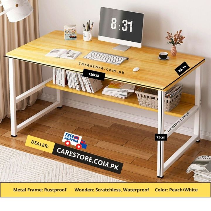 Study Table Economical H Shape |Computer Table|Office Workstation| Desk ...