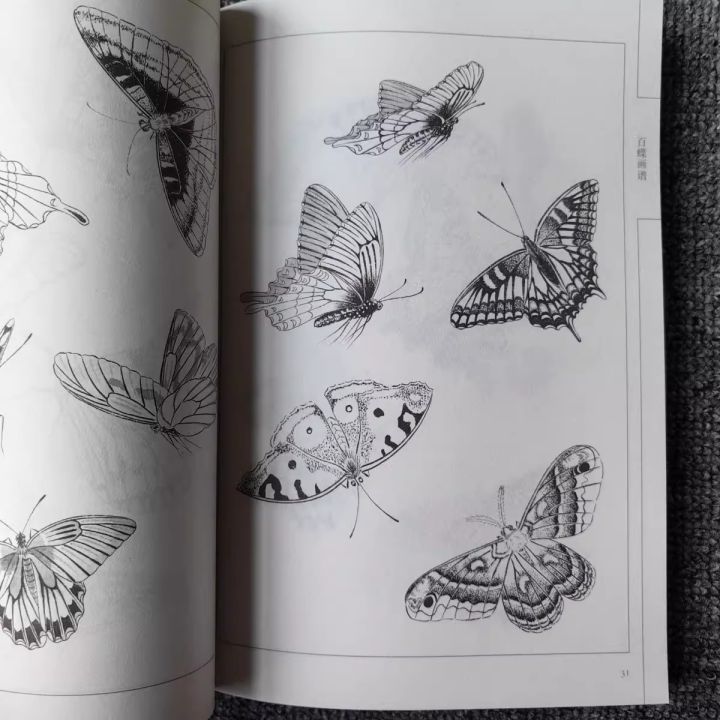 Adult%20Coloring%20Book%2094%20Pages%20Hundred%20Butterflies%20Chinese%20Line%20Drawing%20Collection%20Stress%20Relief%20And%20Relaxation%20Art%20Painting%20Book%20-%20Image%205