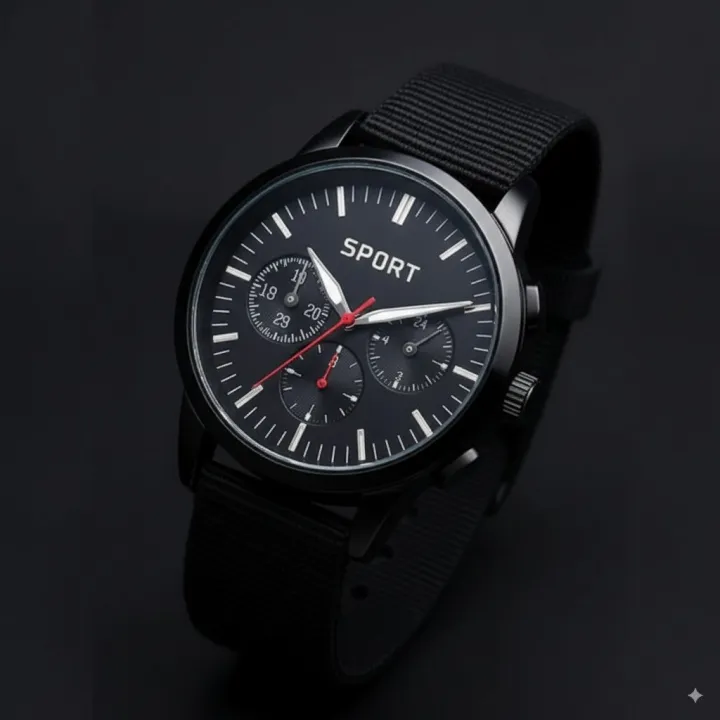 Fabric%20Canvas%20Strap%20Casual%20Cool%20Round%20Dial%20Wrist%20Watch%20-%20Image%202