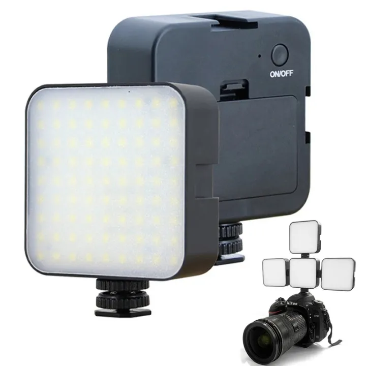 Led Video Light Mini Rechargeable Mini Portable LED Video Light 5W 6500K with 3 Cold Shoe ...