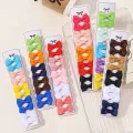 10Pcs Boutique Handmade Tiny Baby Bows Grosgrain 1.5" Hair Bows Alligator Clips for Baby Girls Toddlers Hair Accessories Gift. 