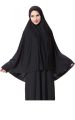 Round Hijab for Women - Black Hijab Round Soft and Comfortable. 