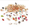 10 pcs mixed Enamel unicorn animal bird tree charms pandents DIY necklace bracelet charms. 