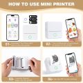Mini Wireless Bluetooth Label Printer 57mm Thermal Sticker School Home Text Photo Wrong Question Printing Sticker Consumables. 