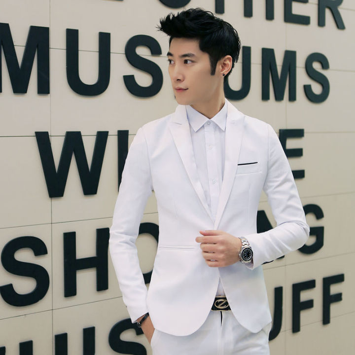 Summer%20Men's%20Casual%20Suit%20Fashion%20Business%20Office%20Trendy%20Non-ironing%20Anti-wrinkle%20Suit%20Jacket%20Solid%20Color%20Slim%20Fit%20Men's%20Suit%20-%20Image%202