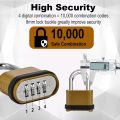 Combination Lock | 4-Digit Heavy Duty Combo Lock - 26.5mm Outdoor Waterproof Combination Padlock for Outdoor Fence, Locker, Gym. 