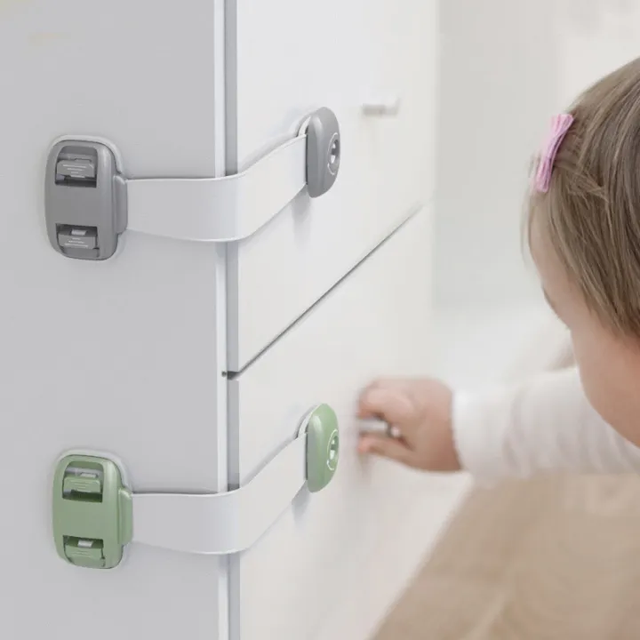 1/4%20PCS%20Baby%20Safety%20Drawer%20Door%20Lock%20Multi-Function%20Child%20Protection%20Anti-Pinch%20Cabinet%20Refrigerator%20Safety%20Buckle%20Plastic%20-%20Image%204